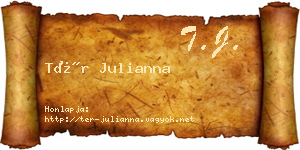 Tér Julianna névjegykártya