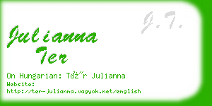 julianna ter business card